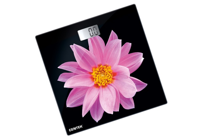 Весы напольные электронные Centek 26х26см Pink Flower, до 180кг