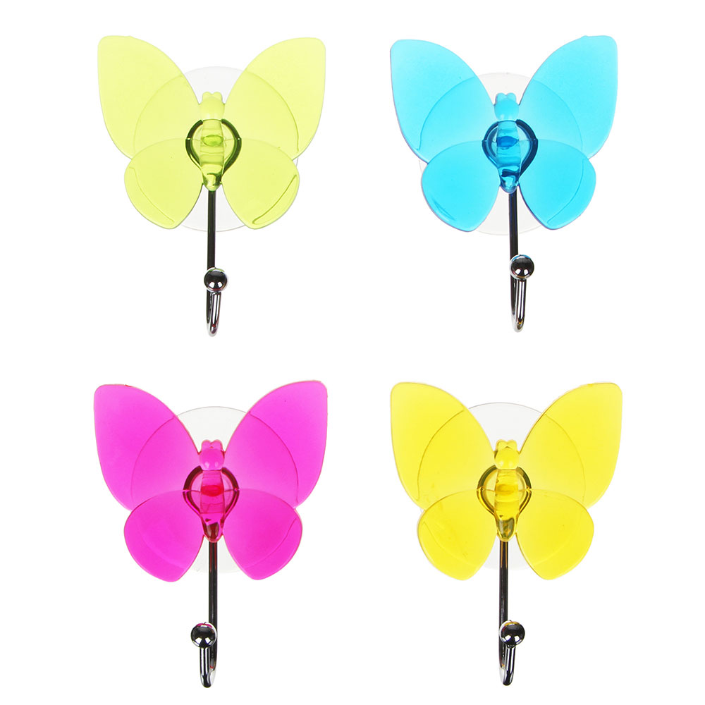 Крючок на присоске Бабочка 8x10,5см (уп.5)