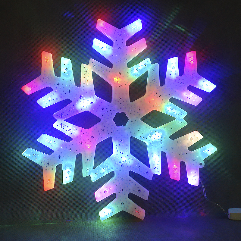 Гирлянда-панно LED ZL-5А снежинка 40х40 см , цветн (80шт)