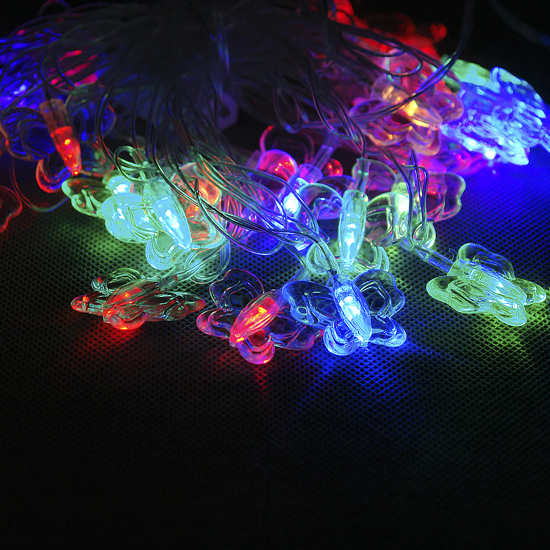 Гирлянда LED (28л) бабочка 2-х цв.лампочка (60 шт)