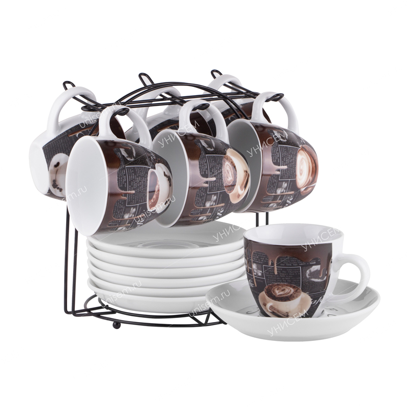 Набор чайный 12пр 180мл с ложками п/уп Горячий шоколад (уп.8)