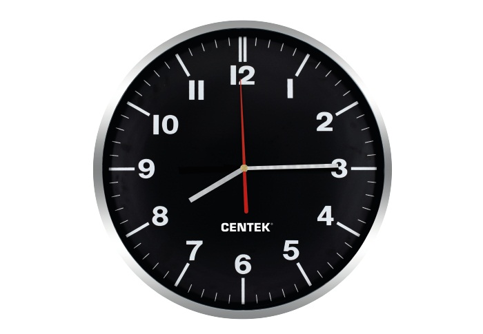 Часы настенные Centek (Black) d30см кварц. механизм
