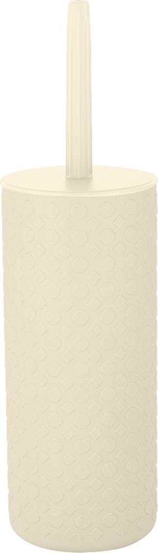 Ерш для туалета STOCKHOLM комплект высокий с крышкой, молочный туман (уп.12)