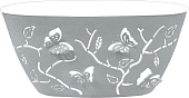 Горшок Butterflies 4л 300х150мм овальный, серый шторм со вставкой (уп.12)