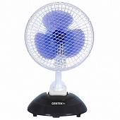 Вентилятор настольный Centek  Dark Blue 20 Вт диам: 19 см, металическая решётка, клипса