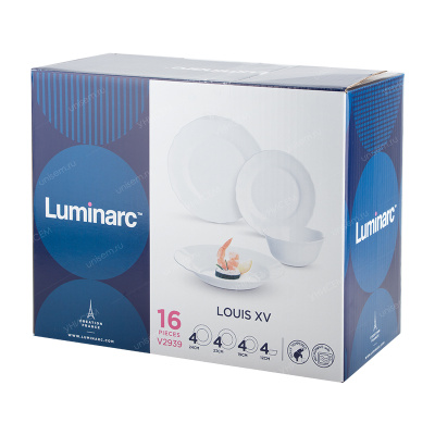 Набор столовый посуды 16пр Louis xc Luminarc