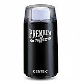 Кофемолка Centek Black (черн) 250Вт, 45 г, 5 ЧАШЕК АРОМАТНОГО КОФЕ, прозрачная крышка