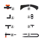 Капельный полив Жук расширительный комплект от емкости с регулируемыми капельницами(6шт)