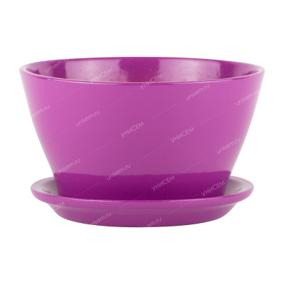 Горшок Беллита глянец 0,45л 12см лиловый