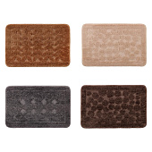 Коврик в прихожую Ворсистый 38х58см полиэстер, 4 цвета (уп.20)