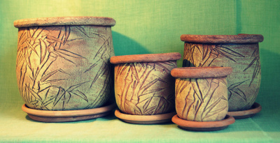 Горшок Бамбук d19 h17см (2шт)#