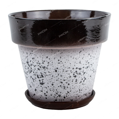 Горшок Капли черный 3,2л с поддоном