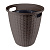 Кашпо напольное Rattan 20л d328 с внутренним горшком 11л, горький шоколад  (уп.5)