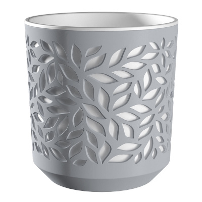 Кашпо Leaves 1,25л Серый/Белый (уп.18)