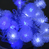 Гирлянда LED (18л) снежок (белый/синий) (60 шт)