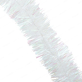 Мишура d=8см L=2м Прозрачно-белая (перламутровая)  (150 шт) КРАТНО 10