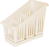 Сушилка для столовых приборов 3х-секционная 200х120х160мм шоколадный мокко (уп.35)