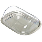 Масленка 16x5,5x12см металлическая с акриловой крышкой