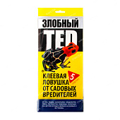 Ловушка клеевая Злобный Тэд от садовых вредителей 5 пластин (100 шт)