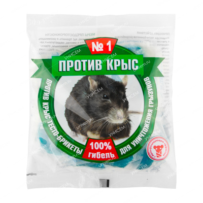 Тесто-брикет против крыс 200 г (25 шт)