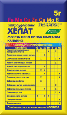 Смесь хелатов Аквамикс 5 г (100 шт)