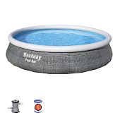 Бассейн надувной 396х84см фильтр-насос BESTWAY 57376