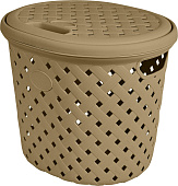 Корзина для белья 14л Rattan 325х280х280мм шоколадный мокко (уп.10)