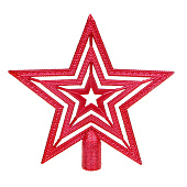 Звезда на макушку ёлки 9,7см, пластик (уп.12)