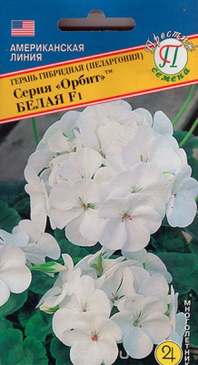 цГерань Орбит Белая 5шт