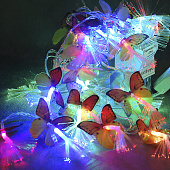 Гирлянда LED (18л) оптоволокно Бабочки цветн.лампочка (60 шт)
