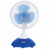 Вентилятор настольный Centek d=19 см, 20 Вт BLUE (синий) металическая решётка, клипса