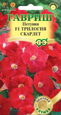Петуния Трилогия Скарлет 4шт Элитная клумба