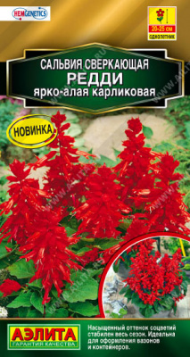 Сальвия Редди ярко-алая карлик. 7шт