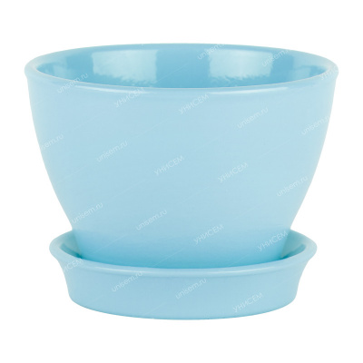 Горшок Ксения 0,25л голубой