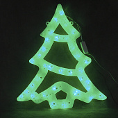 Гирлянда-панно LED ZL-4А елка, зеленая (25шт)