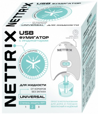 .Фумигатор NETTRIX USB 5V для жидкостей (80шт)