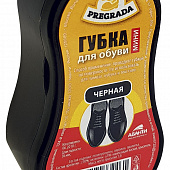 ПРЕГРАДА Мини ГУБКА ДЛЯ ОБУВИ Черная (кратно 12, цена за 1шт)