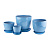 Набор горшков Голубой из 4-х 0,4/1/2,5/5л (уп.2)#
