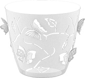 Горшок Butterflies 1,4л D145 прозрачный со вставкой (уп.10)