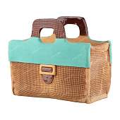 Кашпо Портфель 3л 22*12*25см бирюзовый#